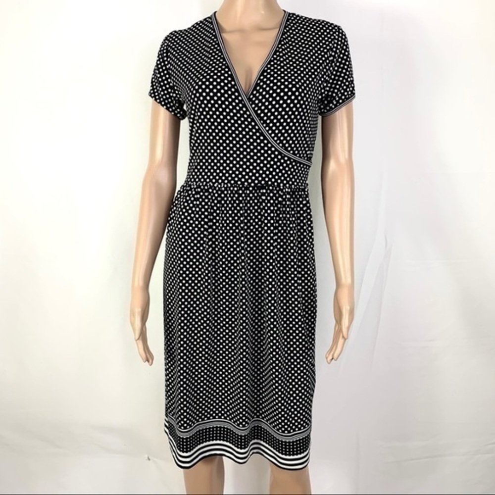 Max Studio Women’s Dress polka dot Black white Xs